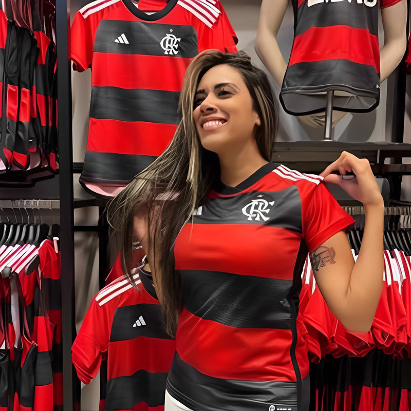 Camisa Flamengo Preta e Vermelha Home 2023/2024 – Todos os